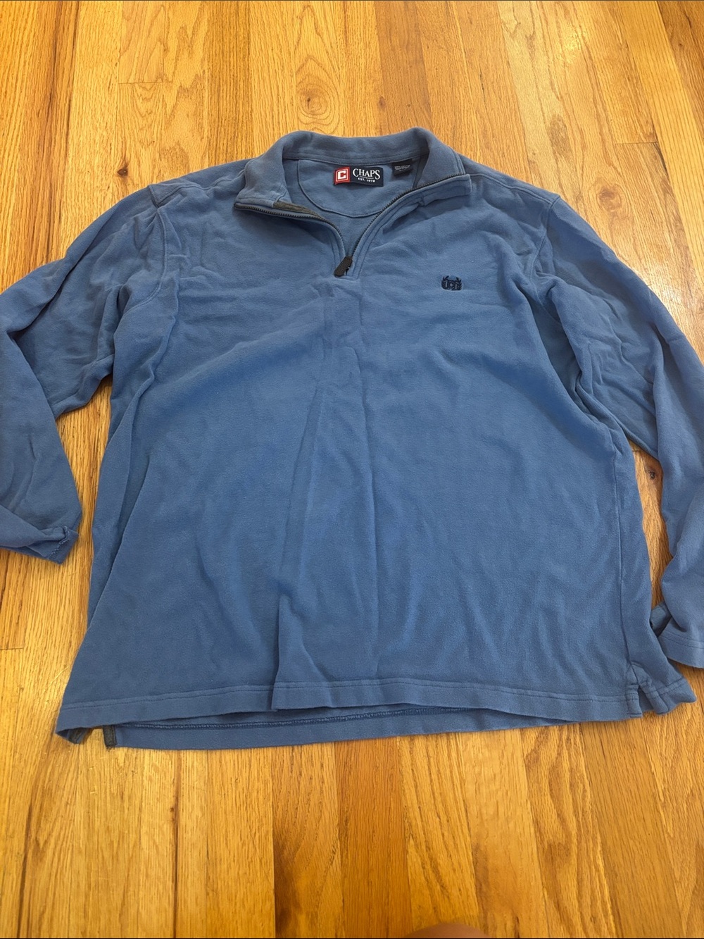 Chaps Men's Slate Blue Quarter-Zip Pullover